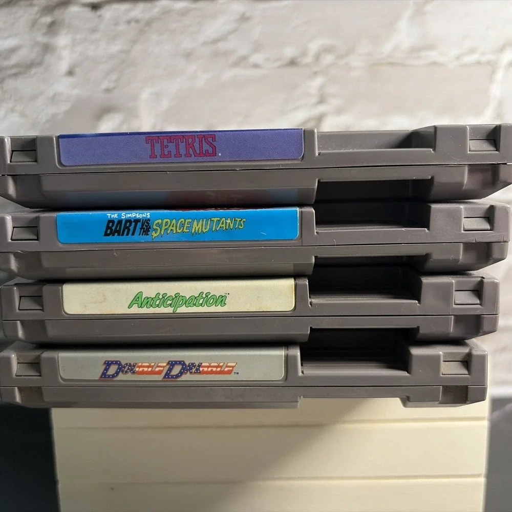 Nintendo NES Lot - Tetris Double Dribble BART Vs Space Mutants Anticipation -T&W